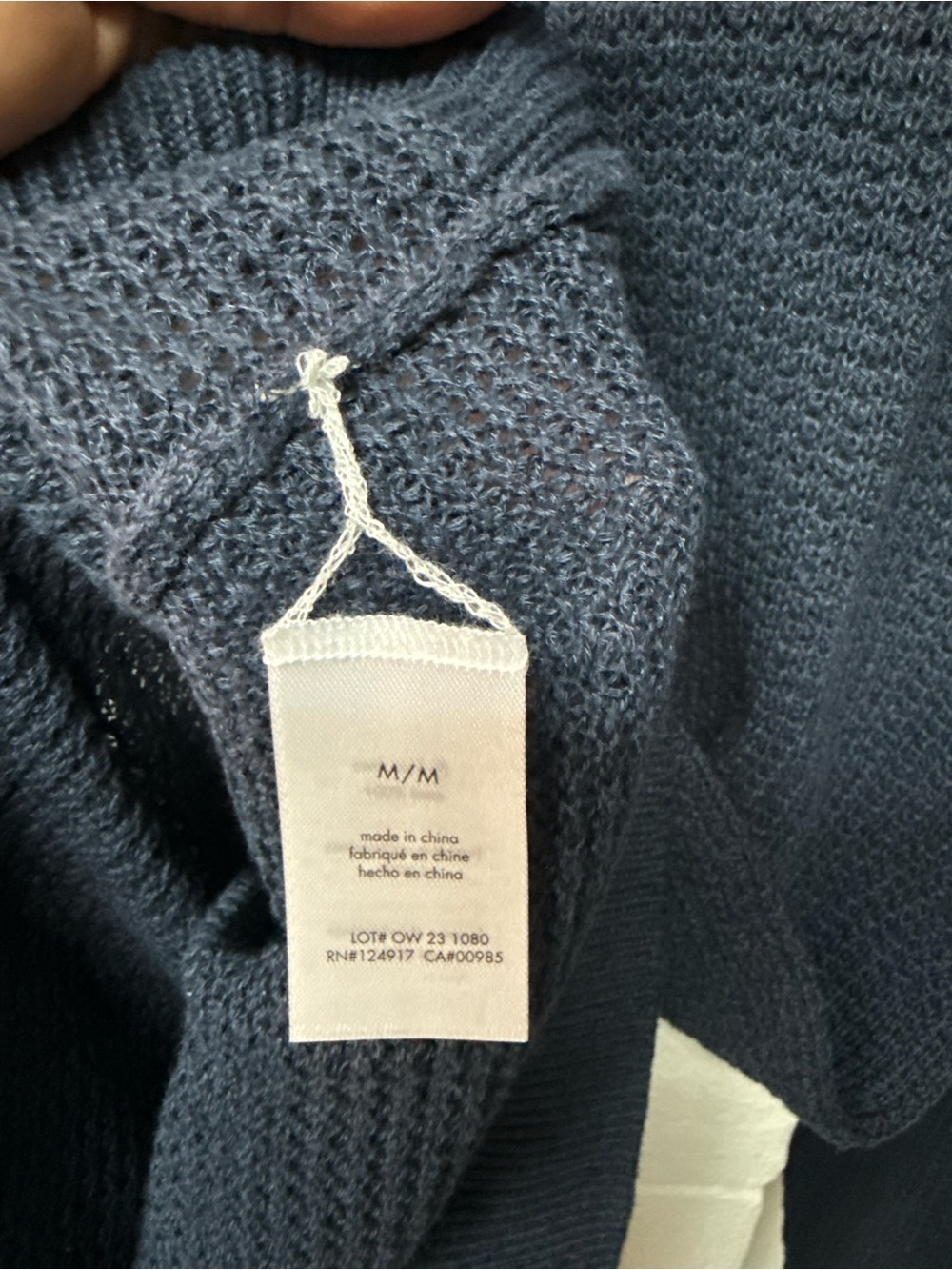 Onia Navy V-Neck Button Front Cardigan - Picture 5 of 6